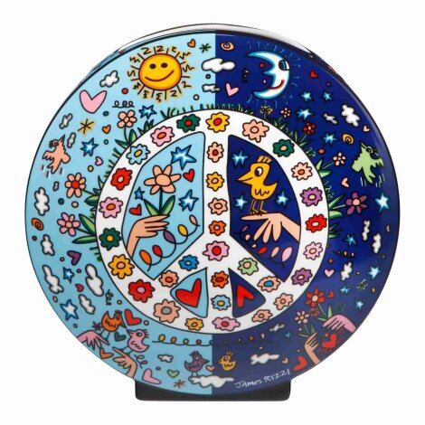 James Rizzi Vase Give Peace a Chance