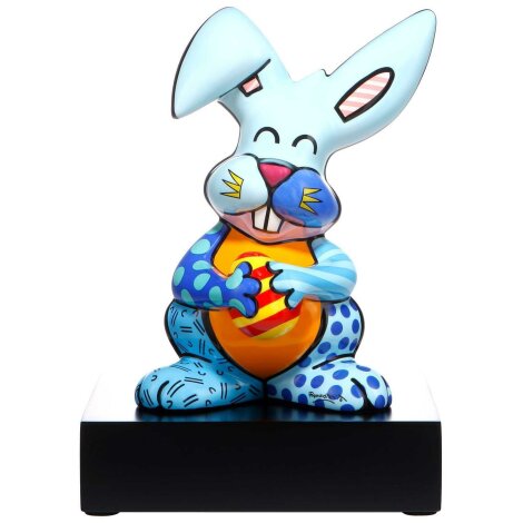 Romero Britto Hase PopArt Figur Blue Rabbit Limitiert 2021