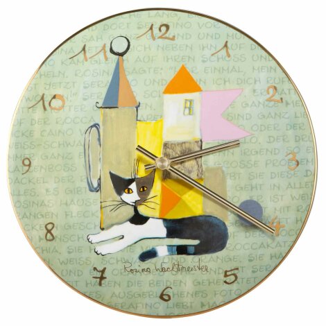 Rosina Wachtmeister Katzen Uhr Wanduhr La storia di Serafino 2021