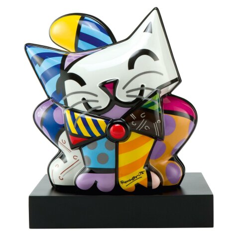 Romero Britto Katze Blue Cat Figur