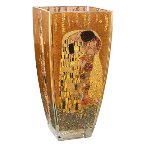 Gustav Klimt Vase Der Kuss The Kiss Glas 30 cm Echtgold-Dekor