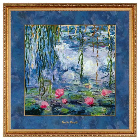 Claude Monet Seerosen mit Weide Wandbild 2020 68 cm